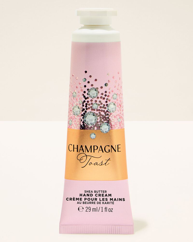 Champagne toast, hand cream