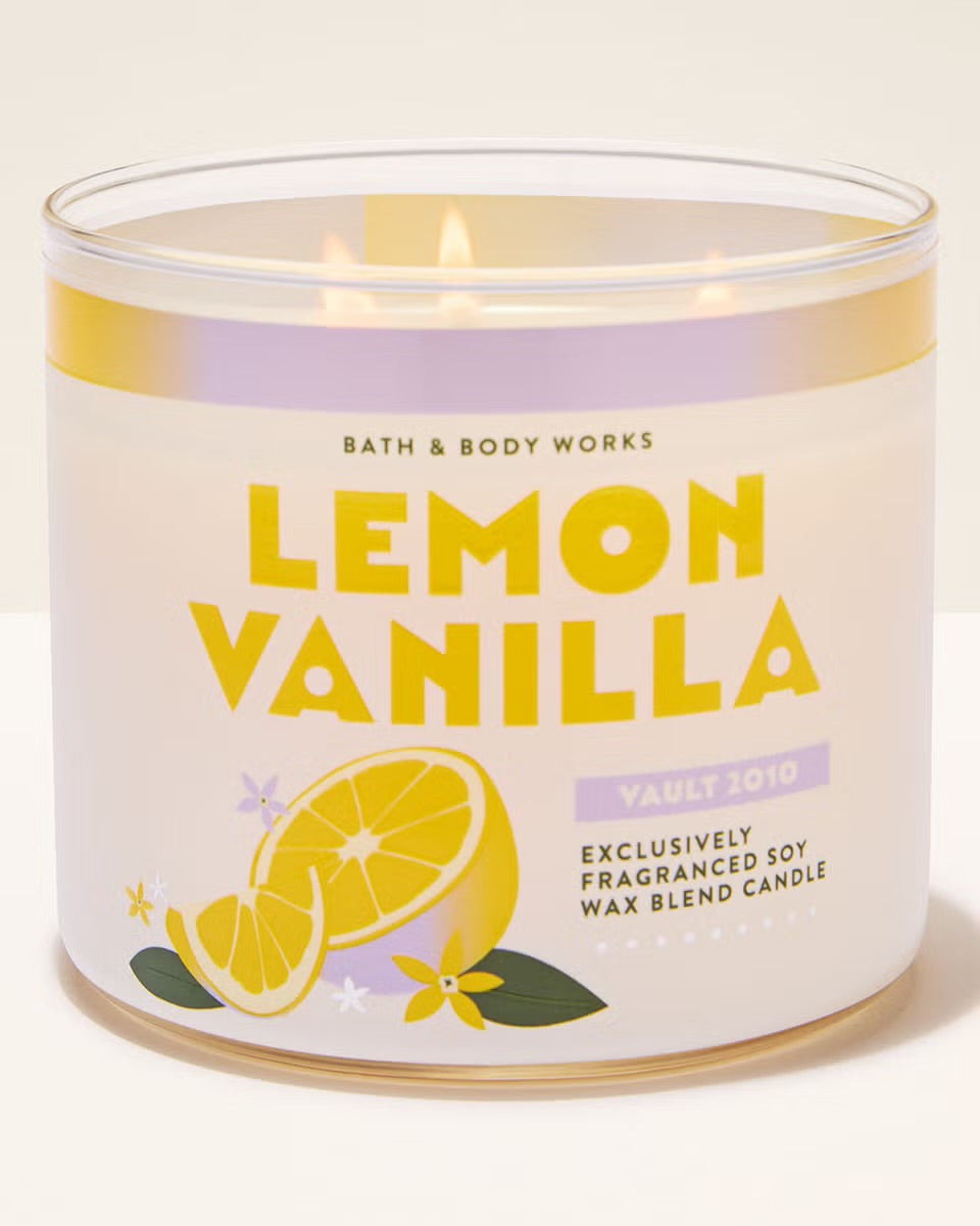 Lemon vanilla 3-wick candle
