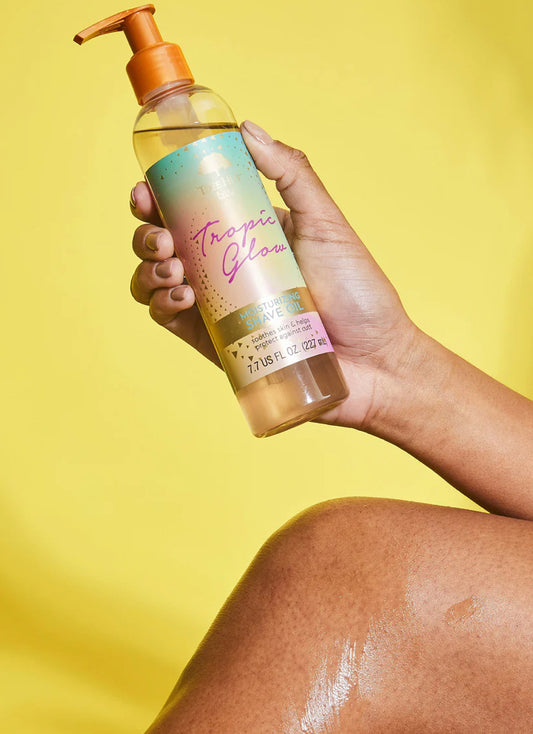 bare tropic glow moisturizing shave oil