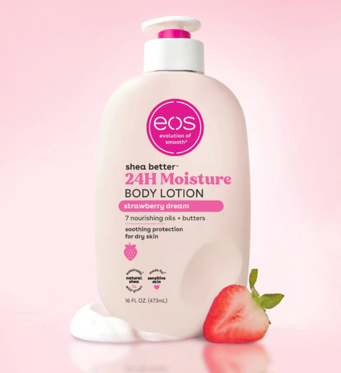 eos Shea Better Moisture Body Lotion- Strawberry Dream