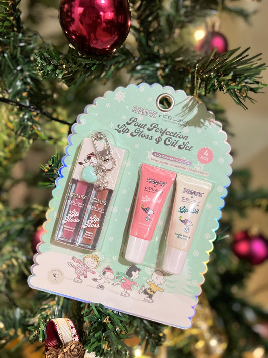 Set navideño de dos gloses y dos lip balm con llavero Snoopy❤️