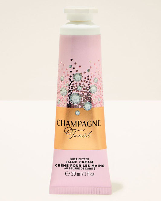 Champagne toast, hand cream
