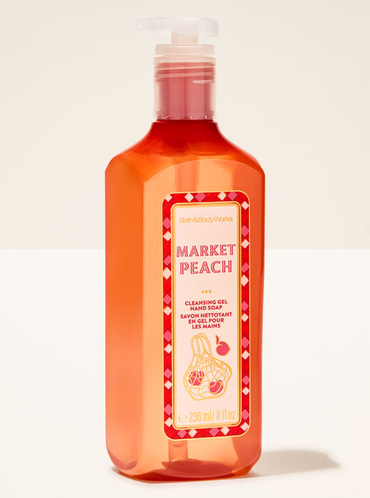 Market Peach cleansing gel hand soap