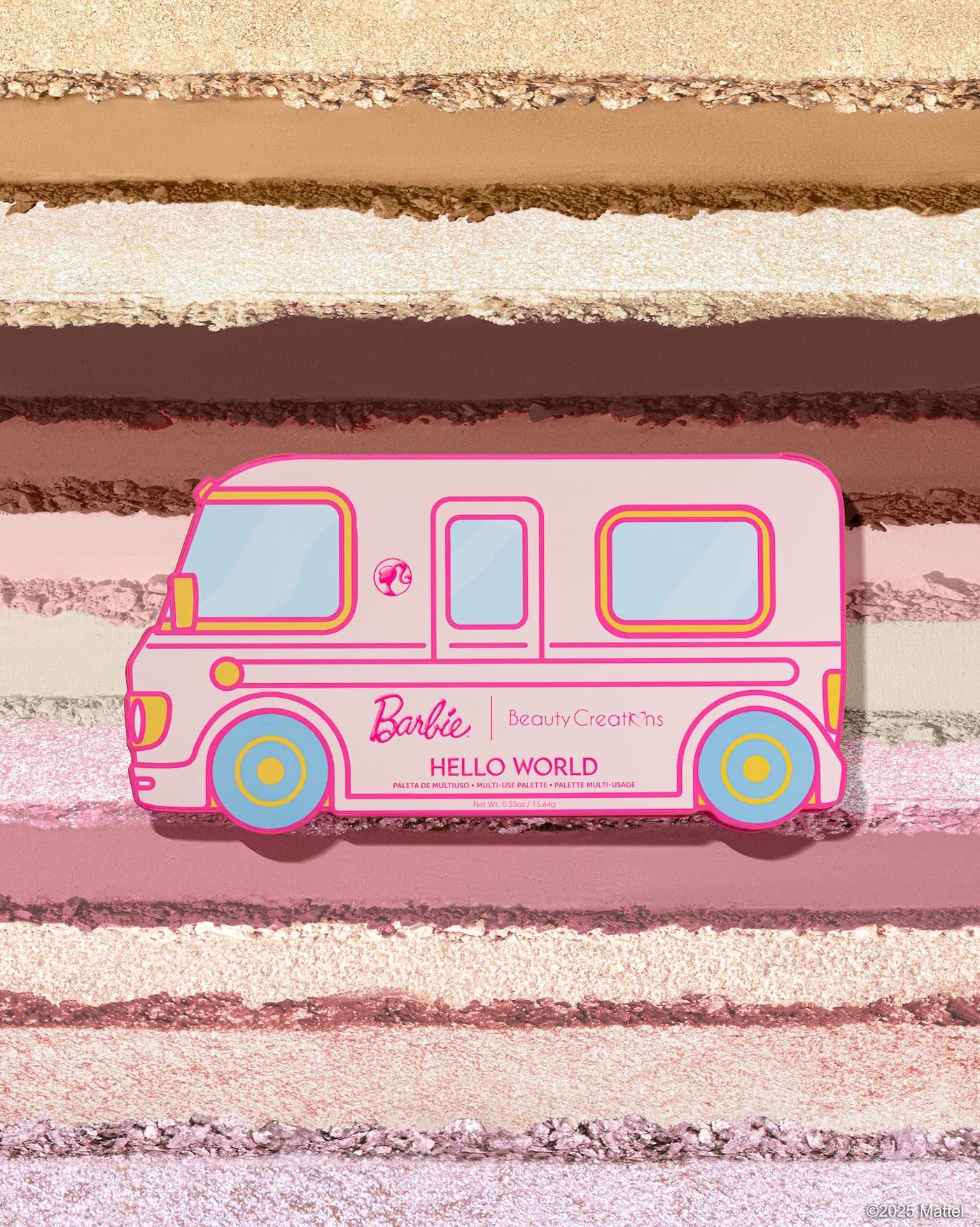 BARBIE X BEAUTY CREATIONS - PALETA DE SOMBRAS - HELLO WORLD