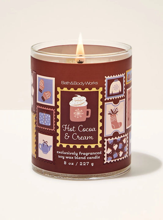 Hot cocoa & cream 1 wick candle