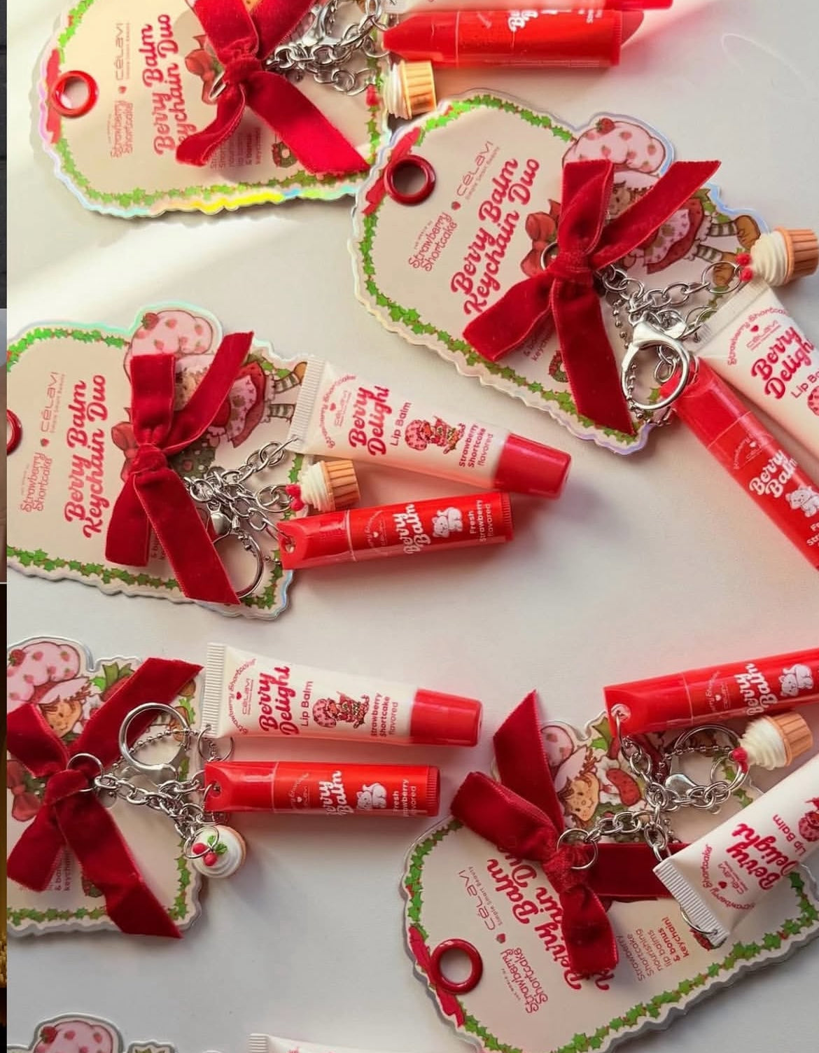 Lip gloss and lip balm with charm 🍓