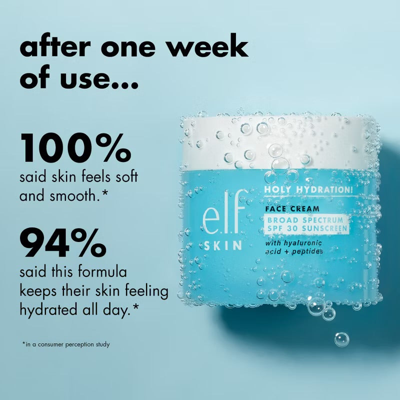 e.l.f. SKIN Holy Hydration! Broad Spectrum Sunscreen Face Cream SPF 30