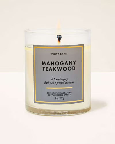 Mahogany Teakwood 1 Wick Candle