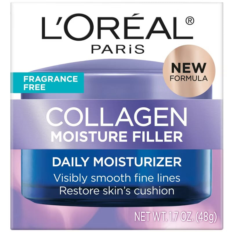 L'Oreal Paris Collagen Moisture Filler Daily Moisturizer - Fragrance Free - 1.7oz: For Normal Skin, Face Cream