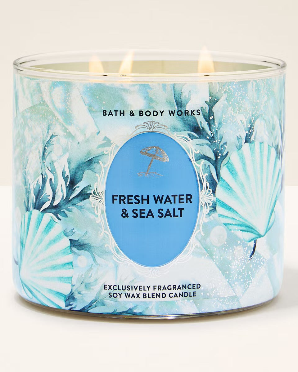 Fresh Water & Sea Salt
3-Wick Candle