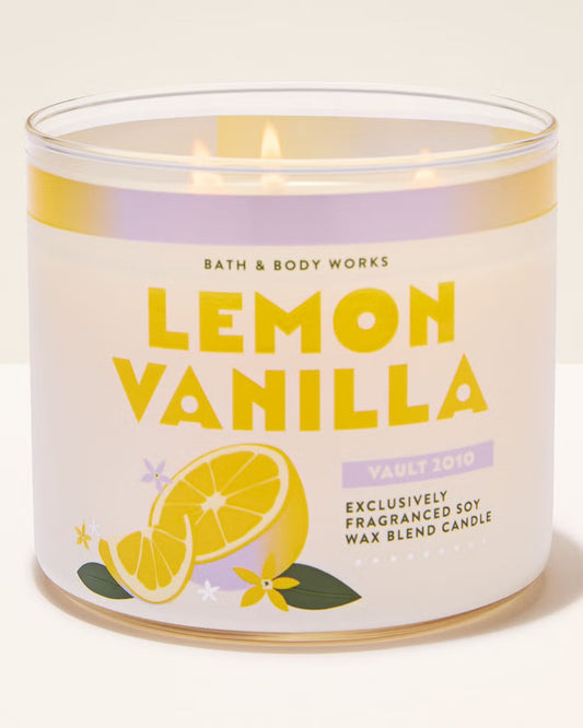 Lemon vanilla 3-wick candle