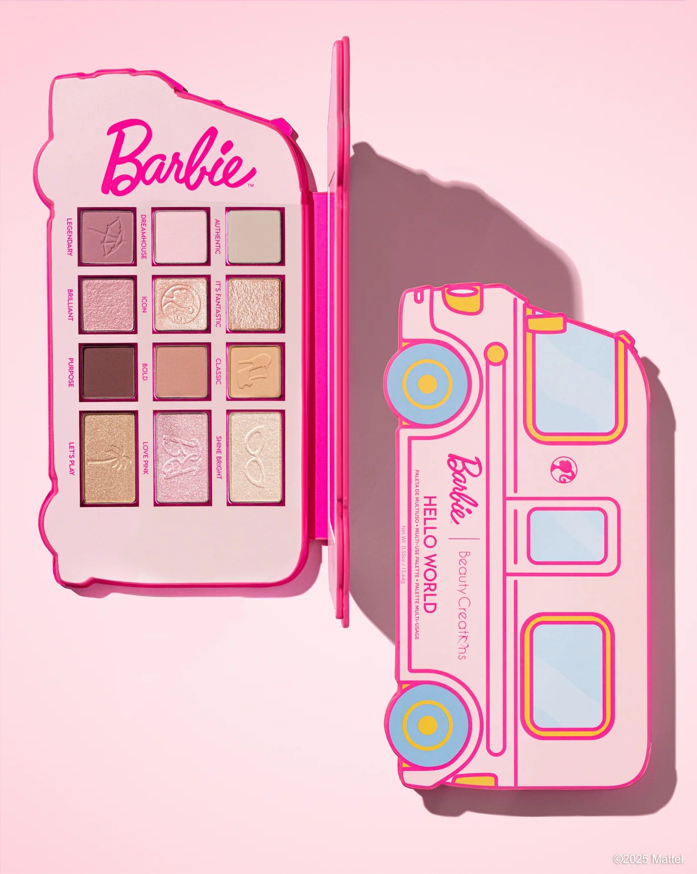 BARBIE X BEAUTY CREATIONS - PALETA DE SOMBRAS - HELLO WORLD