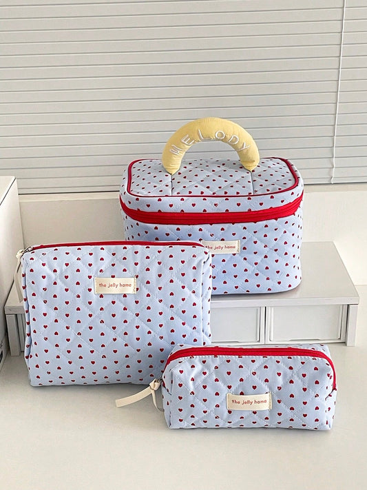 Cosmetiqueras set de 3 piezas💕
