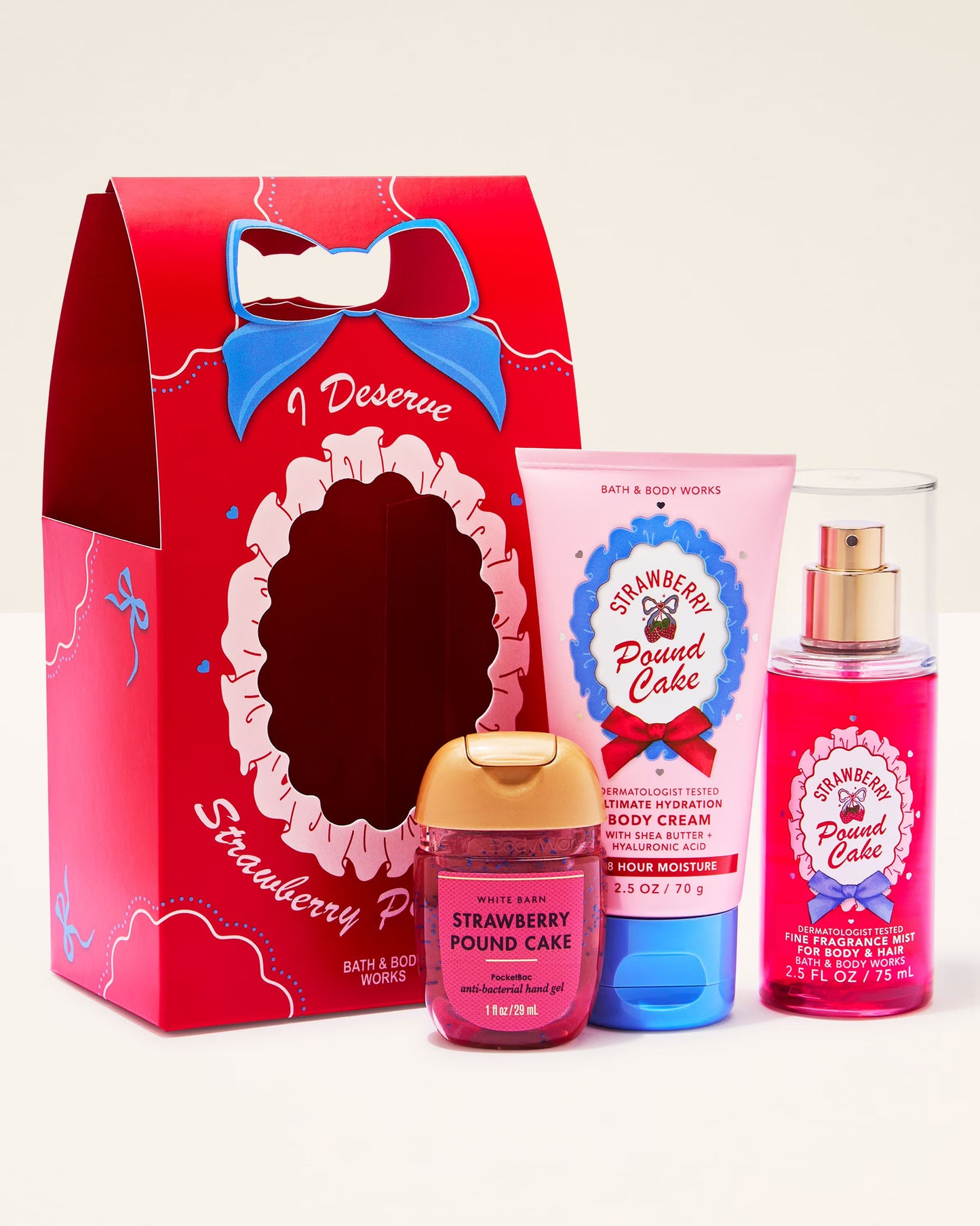Strawberry pound cake mini gift set