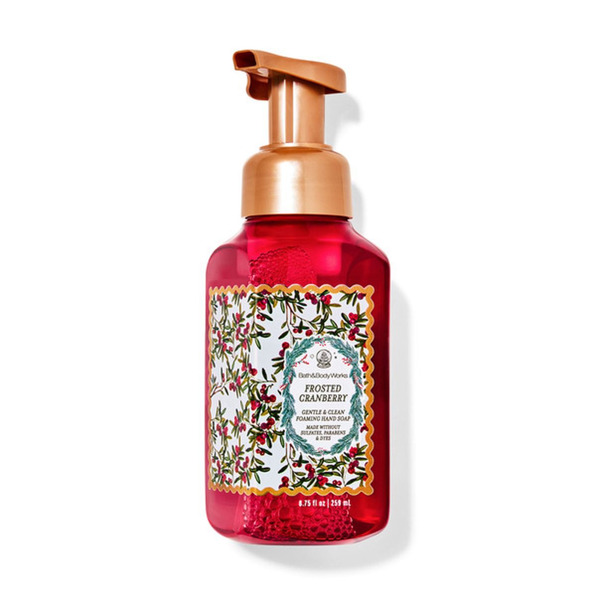 Frosted cranberry gentle & clean foaming hand soap