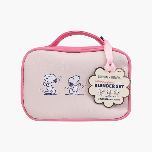 Cosmetiquera Snoopy y set de esponjas