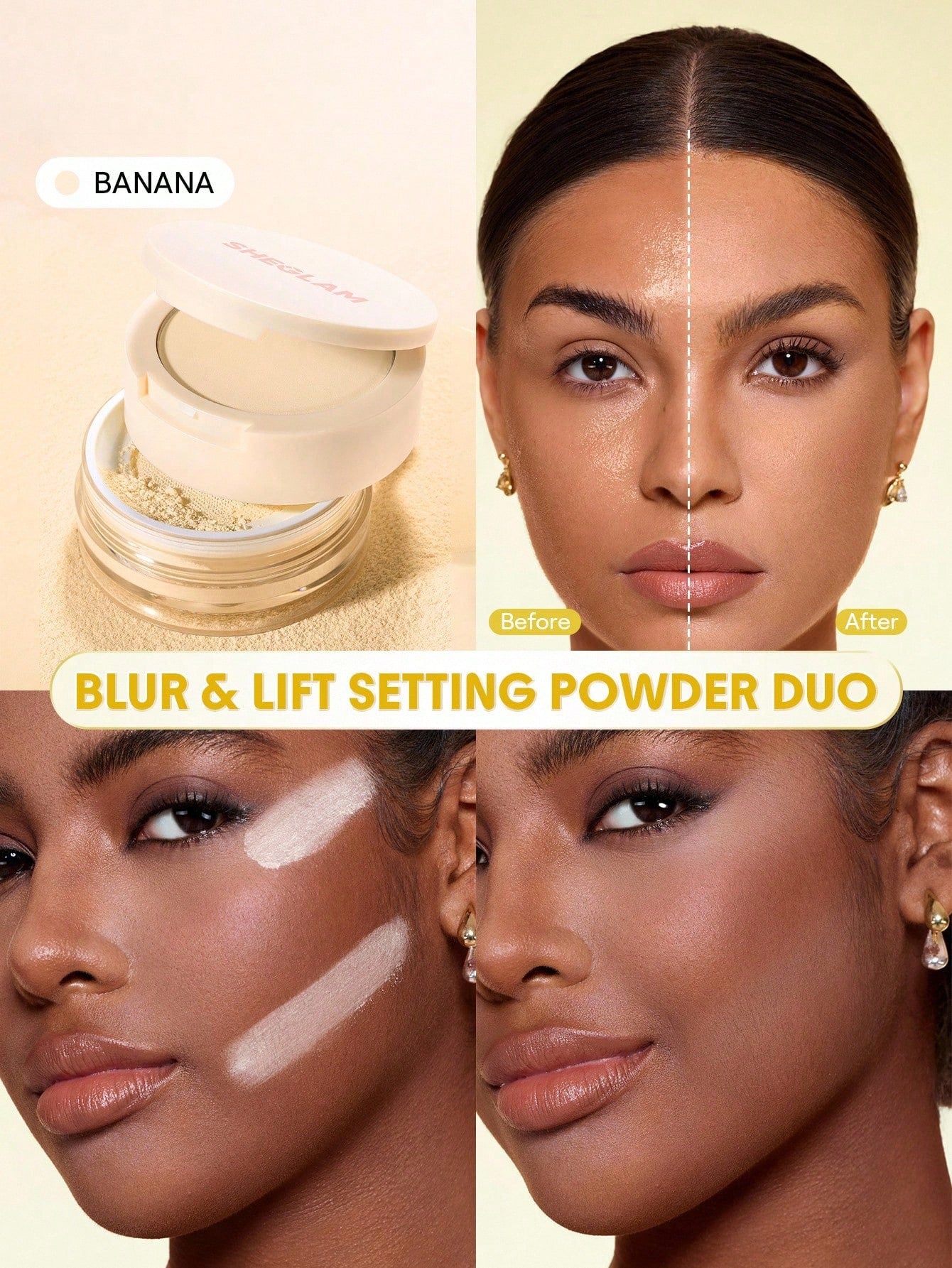 Sheglam blur & lift setting powder duo