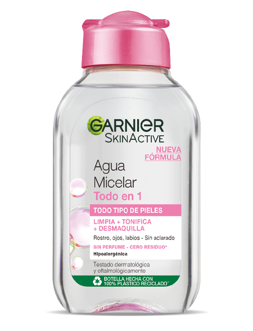 Garnier Skin Active Agua Micelar Clásica Formato Viaje para Pieles Normales Todo en Uno - 100 ml