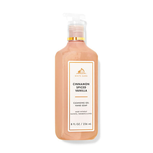 Cinnamon spiced vanilla cleansing gel hand soap
