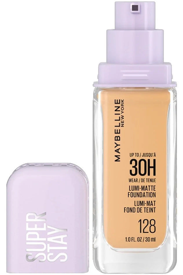 Maybelline Super Stay Lumi-Matte - Base de maquillaje ligera y construible de cobertura completa para hasta 30 horas de uso