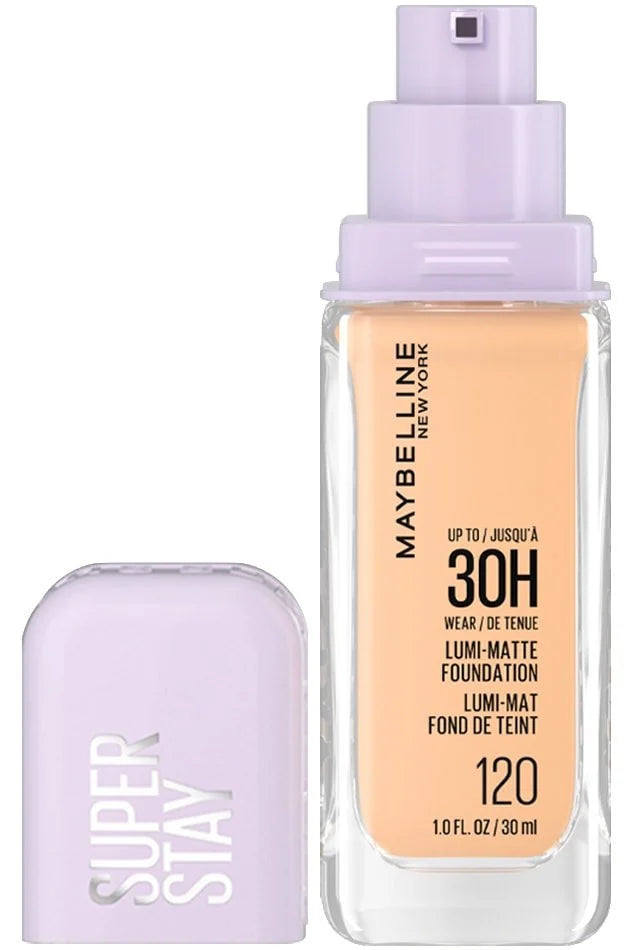Maybelline Super Stay Lumi-Matte - Base de maquillaje ligera y construible de cobertura completa para hasta 30 horas de uso