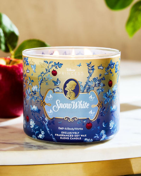 Snow white 3 wick candle