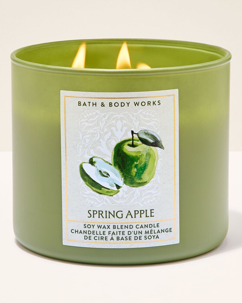 Spring Apple 3 wick candle
