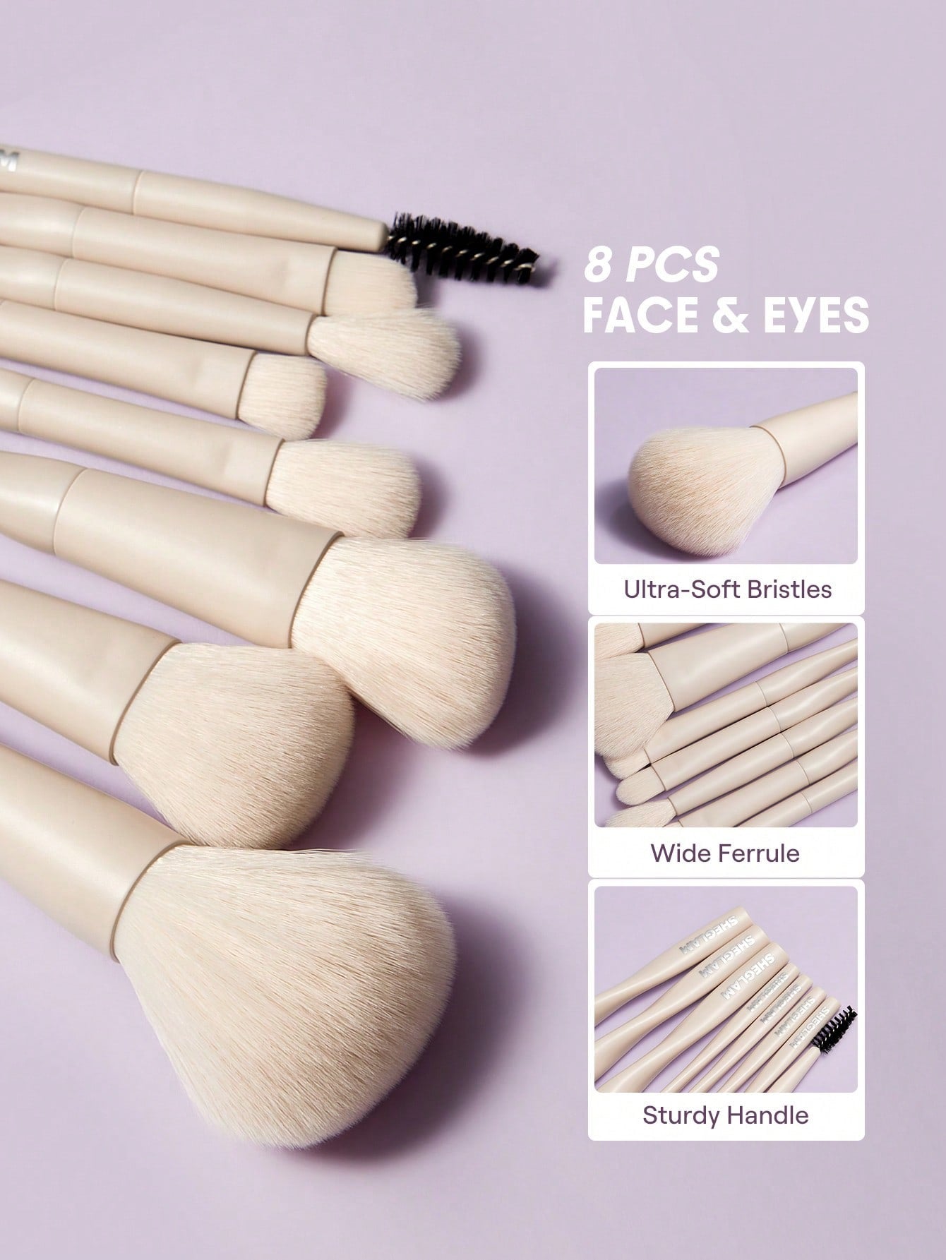 Sheglam kit de brochas pro core de 8 piezas
